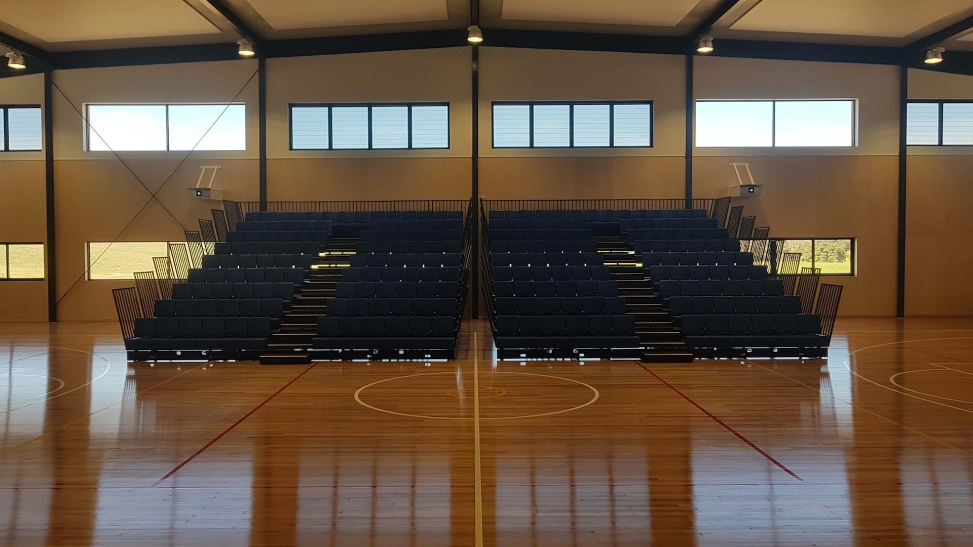 Profurn's retractable seating Geelong Lutheran College