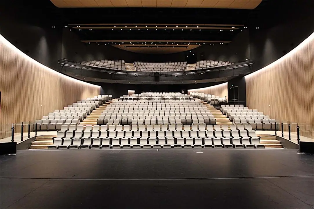Profurn's performing arts theatre seating at Bunjil Place, Melbourne Victoria