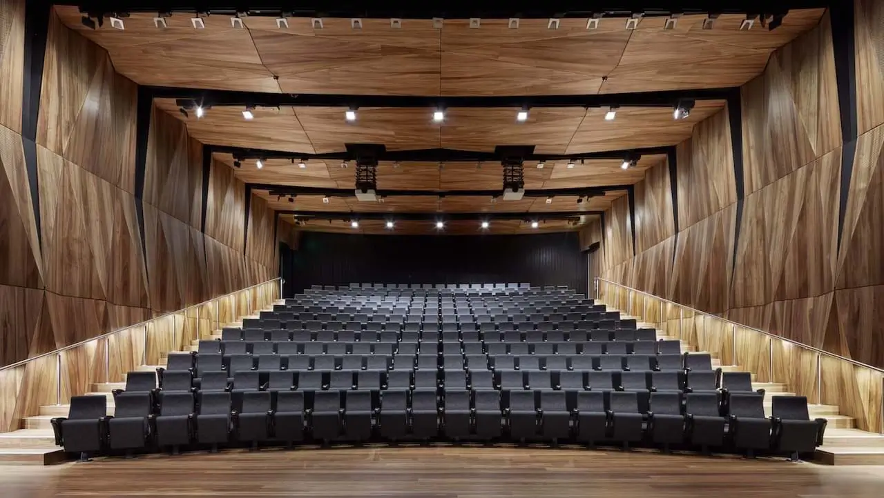 Profurn public theatre seating at Trinity College, Australia